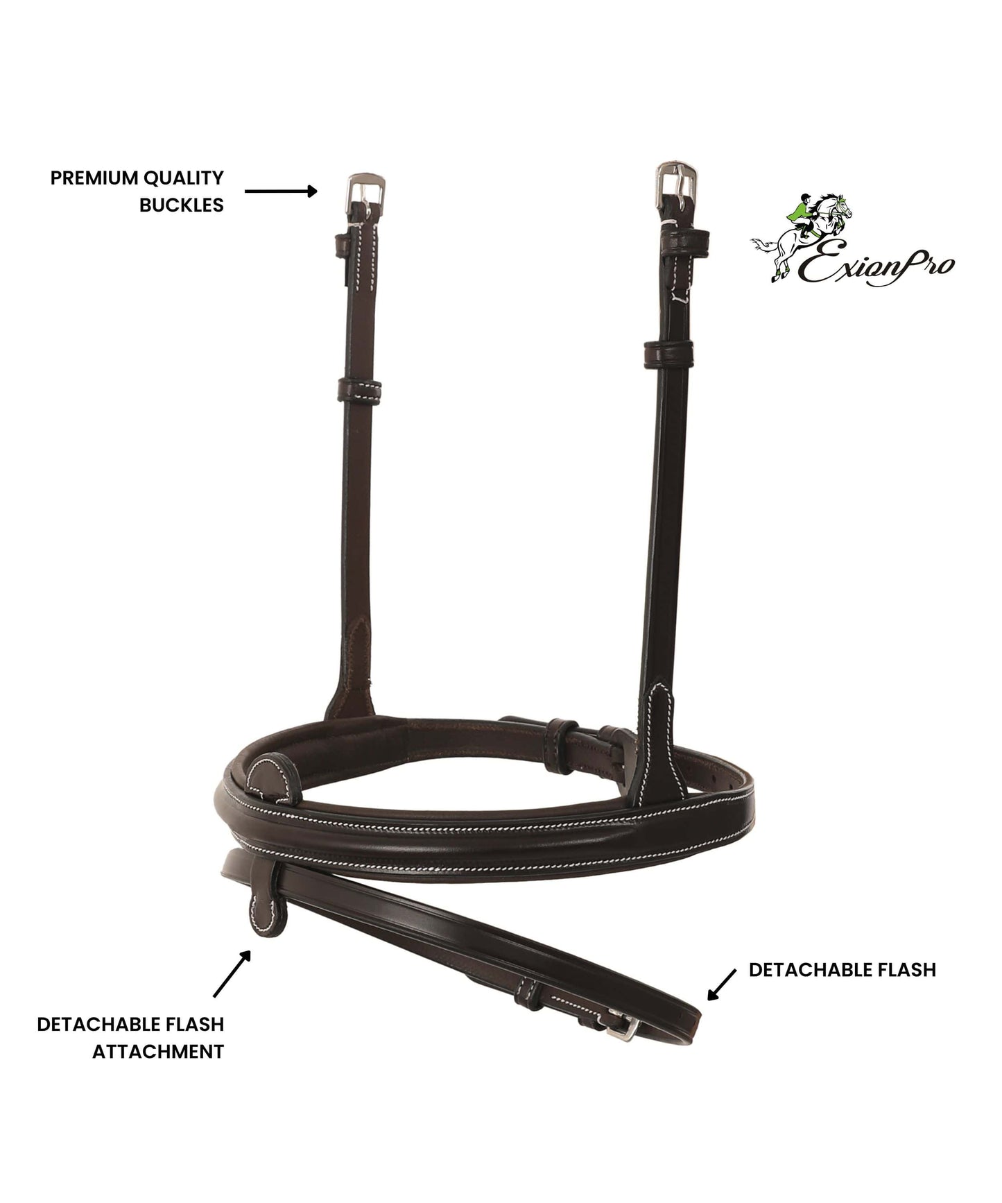 Replacement Noseband of ExionPro Detachable Flash New Thin Raised Bridle & Reins