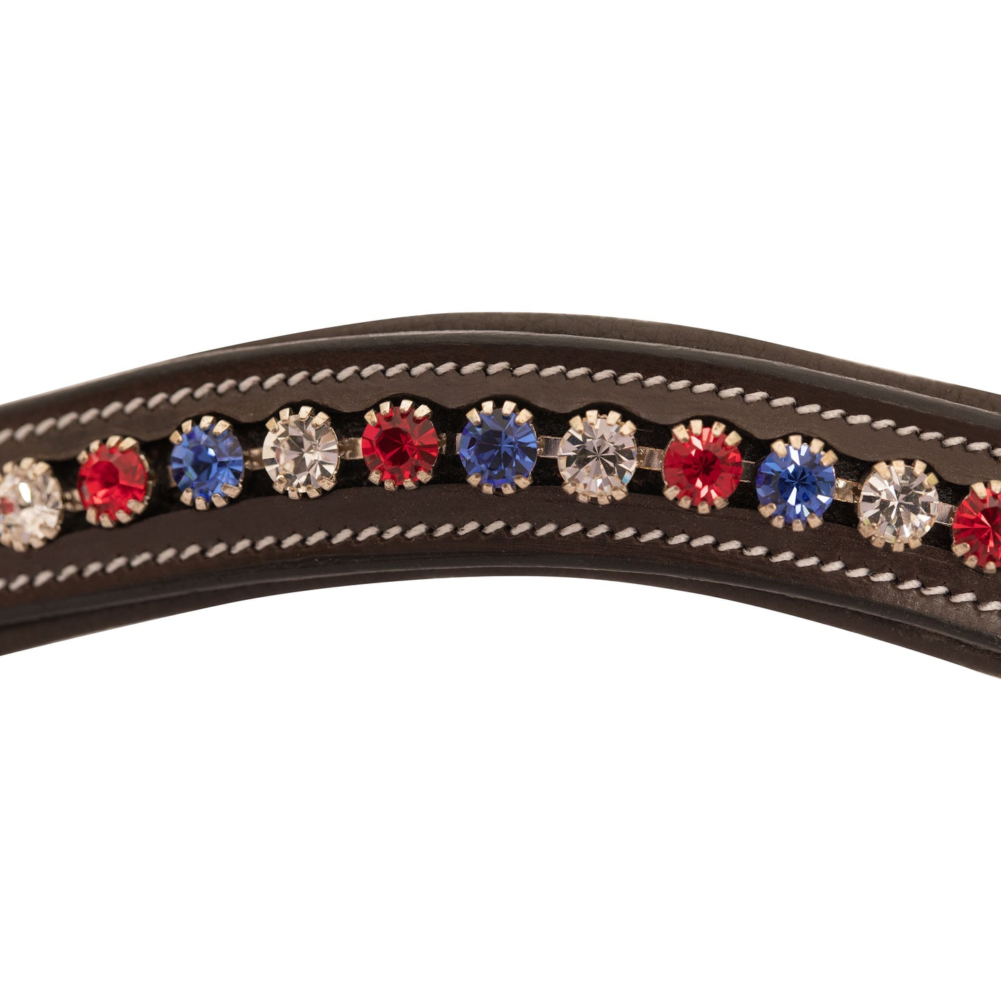 ExionPro Designer Red, Blue & White linked Crystal Browband