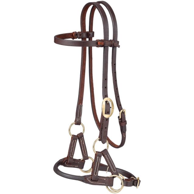 Tough-1 Harness Leather Rolled Side Pull