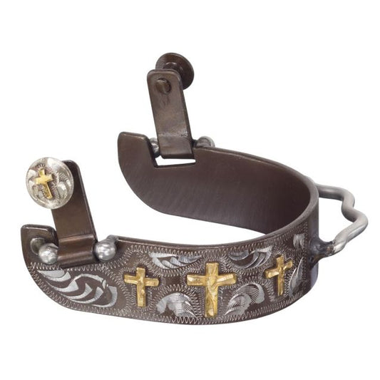 Tough-1 Gold Triple Cross Bumper Spurs