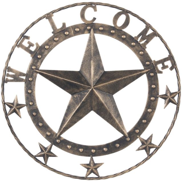 Antiqued Decorative 18" Welcome Metal Star