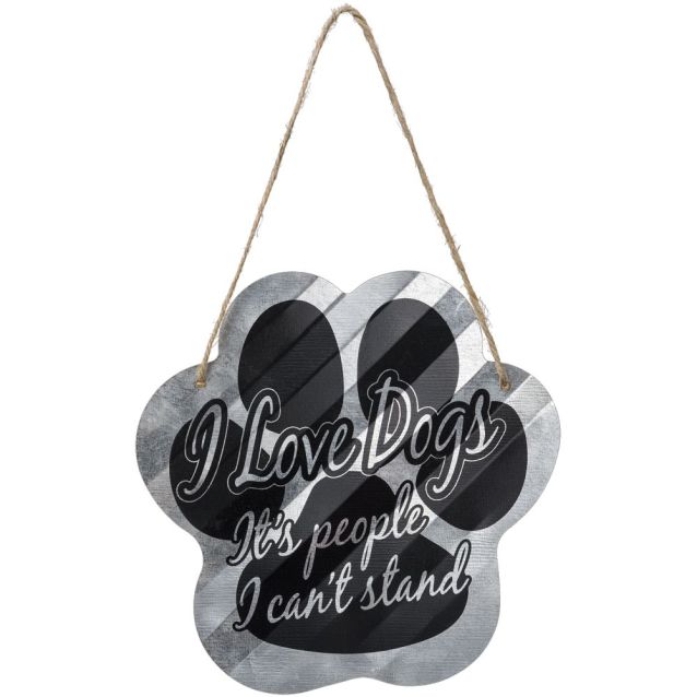 Metal Dog Paw Sign