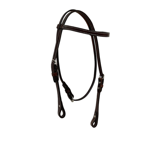 2015-CH 1/2" Straight broadband headstall chocolate leather