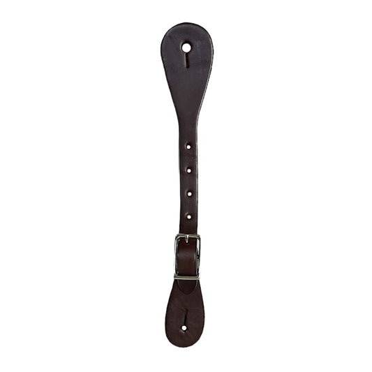 370-CH Youth spur straps chocolate leather