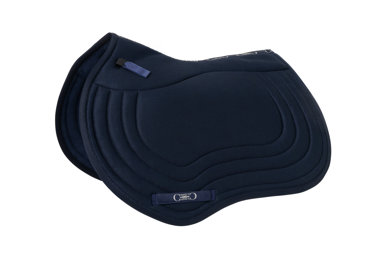 General Purpose Mesh Saddle Pad with Quick Dry Cotton Lining in Navy, White, or Black