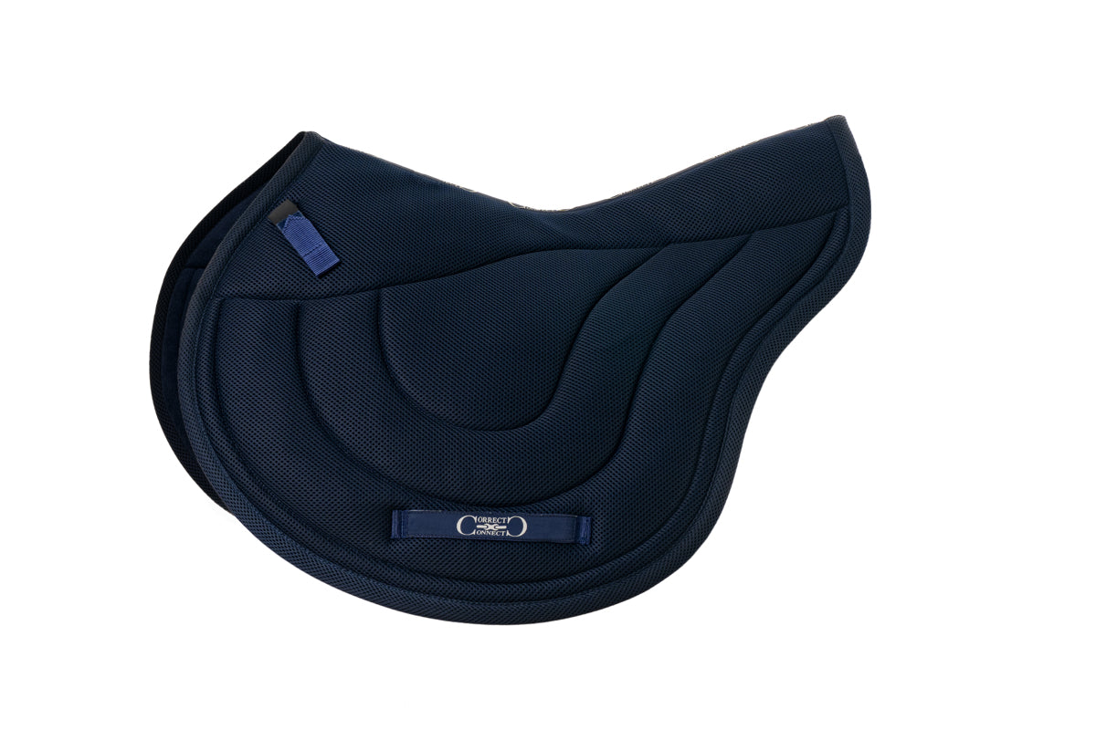 Contour Jump Mesh Saddle Pad with Quick Dry Cotton Lining in Navy, White or Black