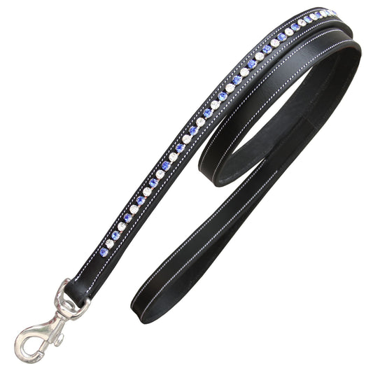 ExionPro White & Blue Bling Dog Leash