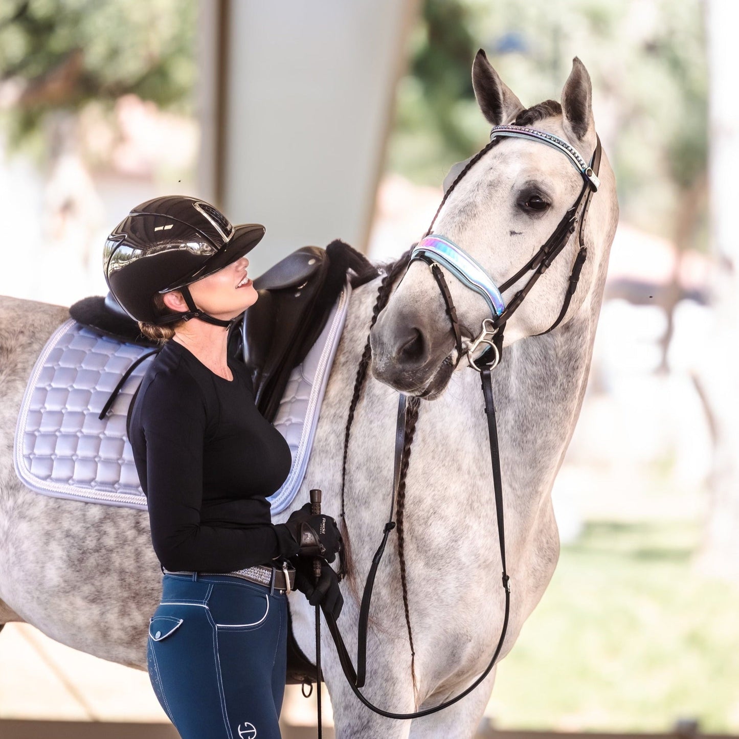 Elsa Neon Patent Snaffle Bridle