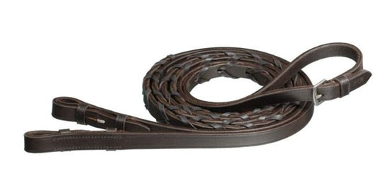 Extra Long Laced Reins - Brown