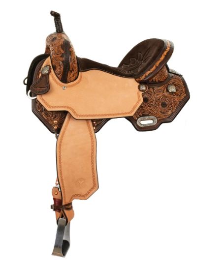 Just-B-Natural Sundown Treeless Barrel Saddle