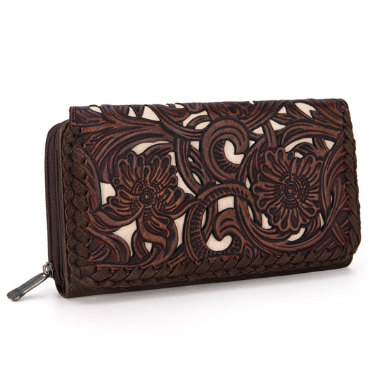 Trinity Ranch Floral Tooled Collection Wallet