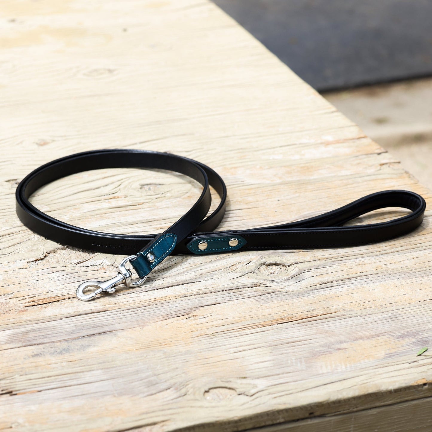 Halter Ego® Metallic Teal Croc Leather Dog Collar