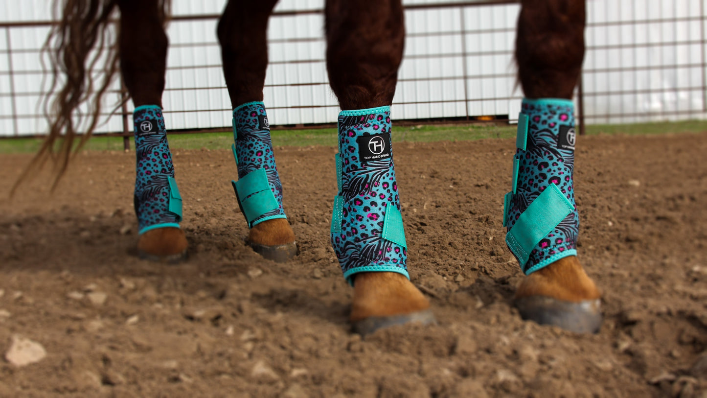 Wild Ride Mint Zebra Sport Boots