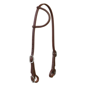 Working Cowboy Sliding Ear Headstall with Buckle Bit Ends, 5/8", Stainless Steel