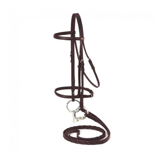 Silver Fox Raised Snaffle Bridle - Pony Size