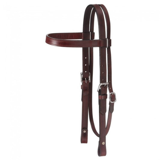 Western Leather Brow band Draft Headstall