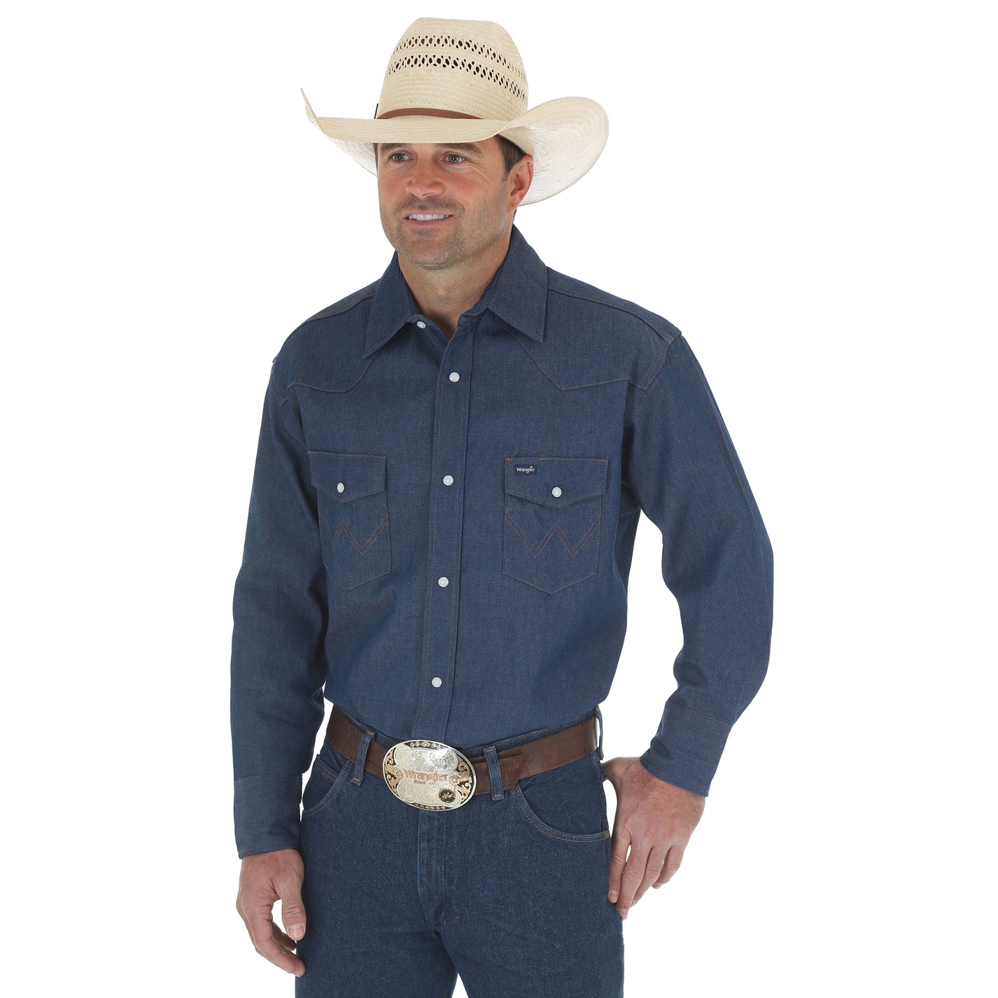 Wrangler Mens Denim Shirt 7.25 oz – Lazy B Western Wear & Tack